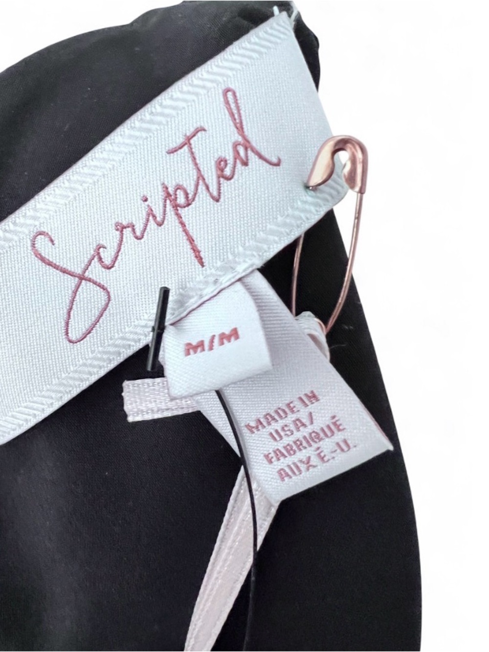 Scripted Cold-Shoulder Bell-Sleeve Dress M - Picture 12 of 13